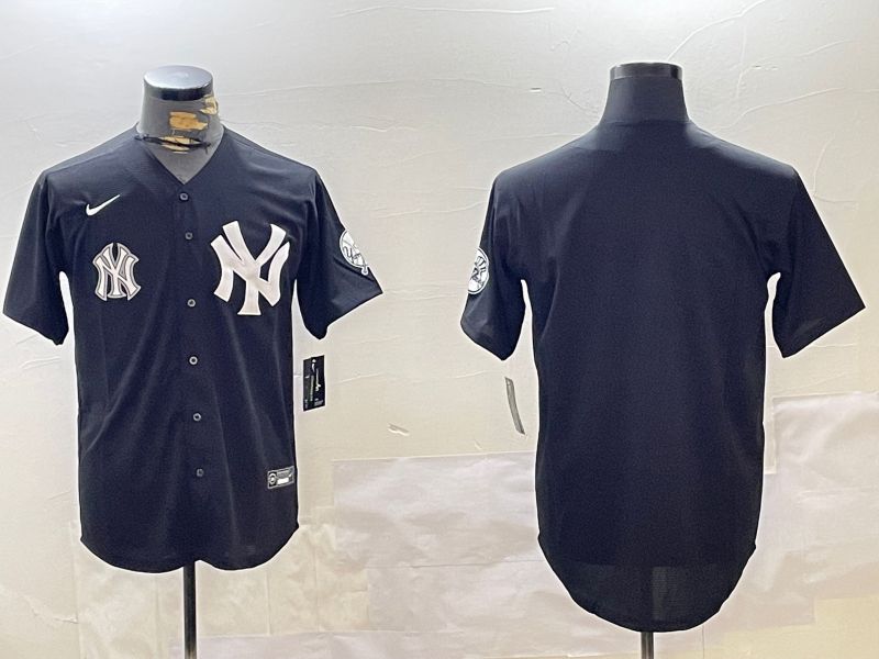 Men New York Yankees Blank Black Fashion Game Nike 2024 MLB Jersey style 3->new york yankees->MLB Jersey